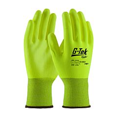 Pip 33-425Ly/L G-Tek Gp, Hv Yellow 13G Polyester Shell, Hv Yel Pu Coated Smooth Grip, Pack Of 12 Pairs