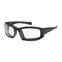 Pip 250-Ce-10090 Cefiro Full Frame Safety Glasses With Black Frame, Rubber Foam Padding, Clear Lens And Anti-Scratch / Anti-Fog Coating