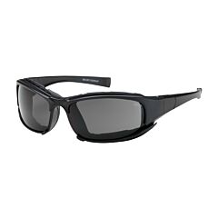 Pip 250-Ce-10091 Cefiro Full Frame Safety Glasses With Black Frame, Rubber Foam Padding, Gray Lens And Anti-Scratch / Anti-Fog Coating