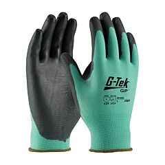 Pip 33-825/Xl G-Tek Gp, Green 13G Nylon Shell, Black Pu Coated Smooth Grip, Pack Of 12 Pairs