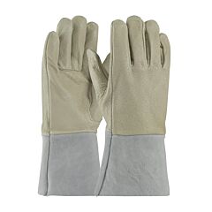 Pip 75-320/S Mig Tig, Top Grain Pigskin, Split Leather Gauntlet Cuff, Sewn W/Kevlar, Pack Of 12 Pairs