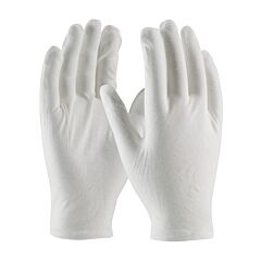 Pip 97-520R Cleanteam Medium Weight Cotton Lisle Inspection Glove With Rolled Hem Cuff - Men'S, White, Size Mens