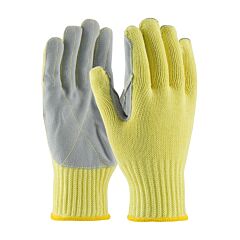 Pip 09-K300Lp/M Kut Gard, Yellow 7G Kevlar Shell, Cowhide Leather Palm, Med. Weight, A4, Pack Of 12 Pairs