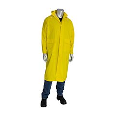 Pip 205-300Fr/Xl Base35Fr Premium 2-Piece 48" Treated Raincoat - 0.35 Mm, Yellow, Size X-Large