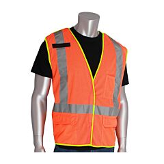 Pip 302-0210-Or/5X Pip Ansi Type R Class 2 And Can/Csa Z96 X-Back Breakaway Mesh Vest, Hi-Viz Orange, Size 5X-Large