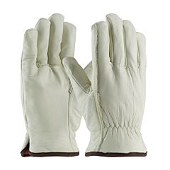 Pip 77-208/M Top Grain Cowhide Drivers, Regular Grade, Red Foam, Straight Thumb, Pack Of 12 Pairs