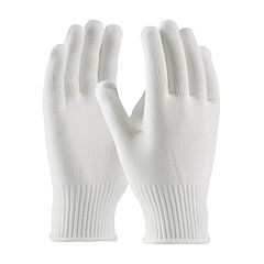 Pip 40-C2210/L Cleanteam Medium Weight Seamless Knit Stretch Polyester Clean Environment Glove - 10 Gauge, White, Size Large