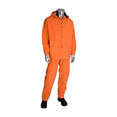 Pip 201-360X2 Base35 Premium Hi-Vis 3-Piece Rainsuit - 0.35Mm, Hi-Viz Orange, Size X2