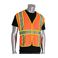 Pip 302-Usv5Or Ansi Type R Class 2 Expandable Mesh Vest, Two-Tone, Hi-Vis Orange, 1 Each