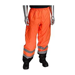 Pip 318-1757-Or/M Pip Ansi 107 Class E Value Black Trim Over Pant, Hi-Viz Orange, Size Medium