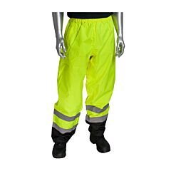 Pip 318-1757-Yel/2X Pip Ansi 107 Class E Value Black Trim Over Pant, Hi-Viz Yellow, Size 2X-Large