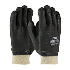 Pip 58-8015Dd Procoat, Supported Pvc, Jersey Lined, Black, Rough Acid Finish, Kw, Pack Of 12 Pairs