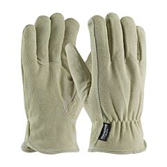Pip 77-289Tl/Xxl Split Cowhide Drivers, Premium, Thinsulate Lining, Beige, Key Thumb, Pack Of 12 Pairs