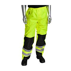 Pip 318-1771-Ly/M Pip Ansi 107 Class E Ripstop Reinforced Overpant, Hi-Viz Yellow, Size Medium