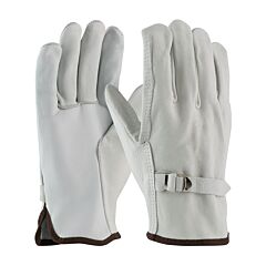 Pip 68-158/L Top Grain Cowhide Drivers, Superior Quality, Straight Thumb, Pull Strap, Pack Of 12 Pairs