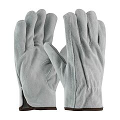Pip 69-189/S Split Cowhide Leather Drivers, Premium Grade, Gray, Keystone Thumb, Pack Of 12 Pairs