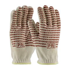 Pip 43-502S Pip Double-Layered Cotton Seamless Knit Hot Mill Glove With Double-Sided Evergrip Nitrile Coating - 24 Oz, Natural, Size Small