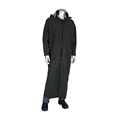 Pip 201-322/M Base35 Premium 60" Duster Raincoat - 0.35 Mm, Black, Size Medium