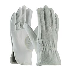 Pip 68-163Sb/M Top Grain Cowhide Drivers, Reg Grd, Split Bk, Key Thumb, Kevlar Stitch, Pack Of 12 Pairs