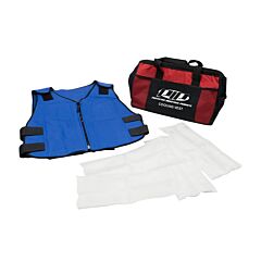 Pip 390-Ezspc-2X/3X Ez-Cool Premium Phase Change Active Fit Cooling Vest With Insulated Cooler Bag, Blue, Size 2X/3X