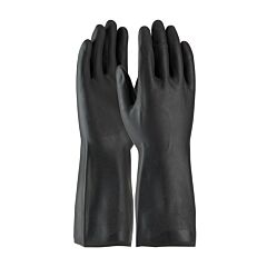 Assurance® 52-3665/M Unsupported Neoprene Gloves, Flock Lined With Raised Diamond Grip, 28 Mil, Black, Size Medium