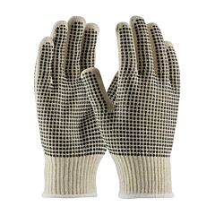 Pip 37-C2110Pdd/S Cotton/Polyester Gloves With Double-Sided Pvc Dot Grip, 10 Gauge, Natural, Size Small
