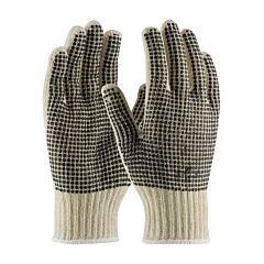 Pip 37-C110Pdd/Xs Cotton/Polyester Gloves With Double-Sided Pvc Dot Grip, 7 Gauge, Natural, Size X-Small