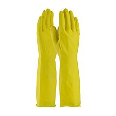 Assurance 48-L2125Y/Xl Unsupported Latex Gloves, Industrial Flock Lined With Super Diamond Grip, 18 Mil, Yellow, Size X-Large