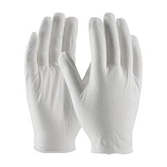 Pip 97-500J Cleanteam Premium, Light Weight Cotton Lisle Inspection Glove With Unhemmed Cuff - Jumbo Size, White, Size Mens