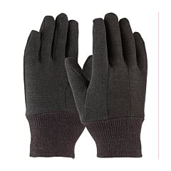 Pip 95-809Pdc Regular Weight Polyester/Cotton Jersey Gloves With Pvc Dotted Grip, Ladies', Brown, Size Ladies