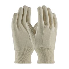 Pip 90-908Ci Economy Grade Cotton/Polyester Canvas Single Palm Gloves, Knit Wrist, Ladies, Natural, Size Ladies