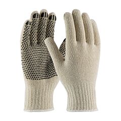 Pip 36-110Pd/M Regular Weight Cotton/Polyester Gloves With Pvc Dotted Grip, Natural, Size Medium