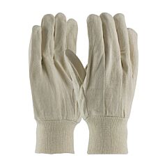 Pip 90-908I Economy Grade Cotton/Polyester Canvas Single Palm Gloves, Knit Wrist, Natural, Size Men'S