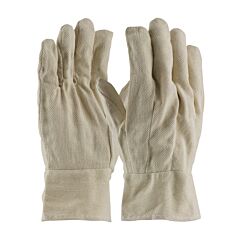 Pip 90-908Bt Premium Grade Cotton Canvas Single Palm Gloves, Band Top, Natural, Size Men'S