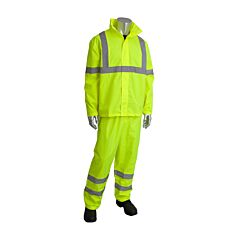 Pip 353-1000Ly-L/Xl Viz Ansi Type R Class 3 Two-Piece Value Rainsuit Set, Hi-Viz Yellow, Size L/Xl