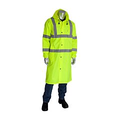 Pip 353-1048-Ly/2X Viz Ansi Type R Class 3 Value All Purpose 48" Raincoat, Hi-Viz Yellow, Size 2X-Large