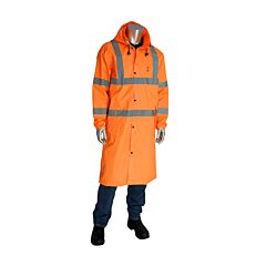 Pip 353-1048-Or/Xl Viz Ansi Type R Class 3 Value All Purpose 48" Raincoat, Hi-Viz Orange, Size X-Large