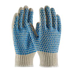 Pip 37-C110Bb/S Cotton/Polyester Gloves With Double-Sided Pvc Brick Pattern Grip, 7 Gauge, Natural, Size Small