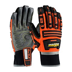 Pip 120-5300/L Roustabout Ii, Hi-Vis Orange, Dorsal Protection, Silicone Grip On Palm, 1/Pair