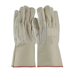 Pip 94-928G Premium Grade Hot Mill Gloves With Three-Layers Of Cotton Canvas And Burlap Liner, 28 Oz, Natural, Size Men'S