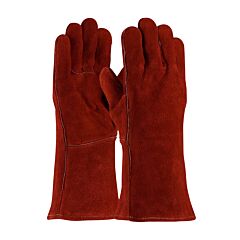 Pip 73-7015A Welding Glove, Shoulder Grade, Cotton Lining, Russet Color, Pack Of 12 Pairs