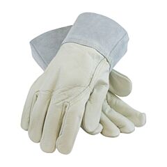 Pip 75-2022/L Mig Tig, Top Grain Cowhide, Split Leather Bt Cuff, Sewn W/Kevlar, Pack Of 12 Pairs