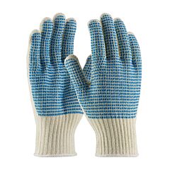 Pip 36-110Vv/L Heavy Weight Cotton/Polyester Gloves With Pvc "V" Pattern Grip, Double-Sided, Natural, Size Large