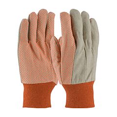 Pip 91-910Pdo Premium Grade Cotton Canvas Gloves With Pvc Dotted Grip On Palm, Thumb And Index Finger, 10 Oz., Natural, Size Men'S