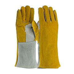 Pip 73-7150 Welding Glove, Side Split, Foam Lined, Brown/Gry, Sewn W/Kevlar, Pack Of 12 Pairs