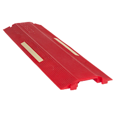 Elasco Ed1010-R-Glow Single Channel Cable Protector, 1" X 4", Red, Glow In The Dark