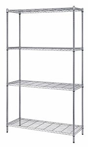 Quantum Wr74-2160C Wire Shelving Unit, 60" W X 21" D X 74" H, 4 Shelves, Chrome Plated Finish, Nsf