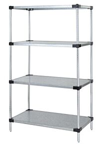 Quantum Wr54-2130Sg Solid 4-Shelf Starter Unit, 21" X 30" X 54" - Galvanized Steel, Comes With 4 Posts And 4 Shelves