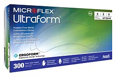 Microflex Uf-524-M Ultraform Nitrile Exam Gloves, Powder Free, Medium Blue