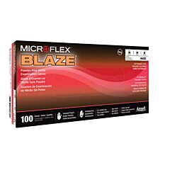 Microflex N484 Blaze Nitrile Exam Gloves, 5 Mil, Powder Free, Hi-Viz Orange, Size X-Large